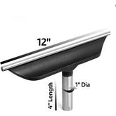 12" Tool Rest with 1" Diameter 4" Total Length Stem, Wood Lathe Heavy Duty Round Bar Straight Tool Rest with M10x1.5 Thread.